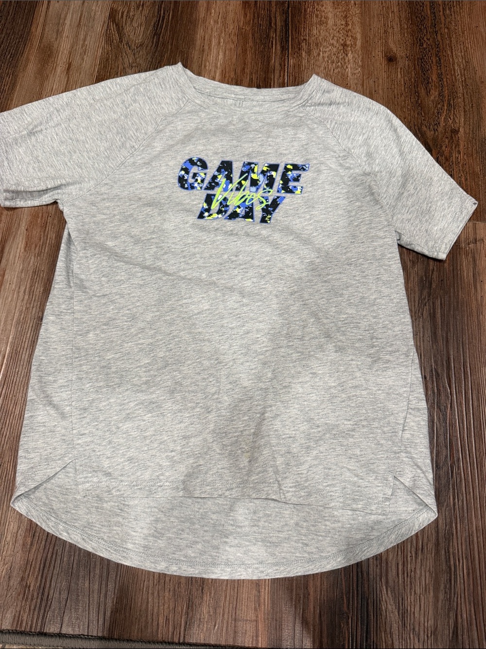 GAME DAY Heather Gray Short-Sleeve Kids Top